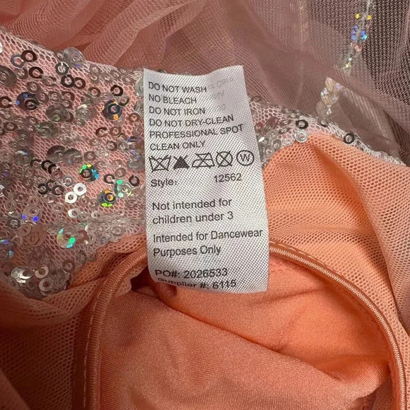 Girls Pink Tutu Sequin Dress Up Size 3T Small with Flower Hair Clip Weissman - Picture 5 of 6